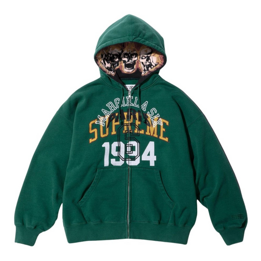 Supreme MM6 Maison Margiela Zip Up Hooded Sweatshirt (Dark Green)
