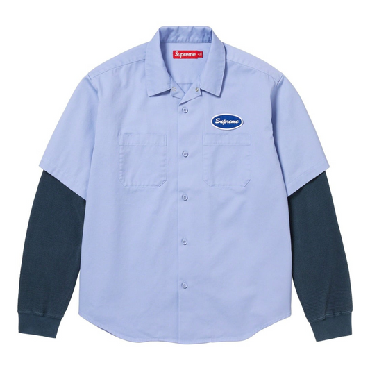 Supreme Thermal Sleeve Work Shirt (Light Blue)