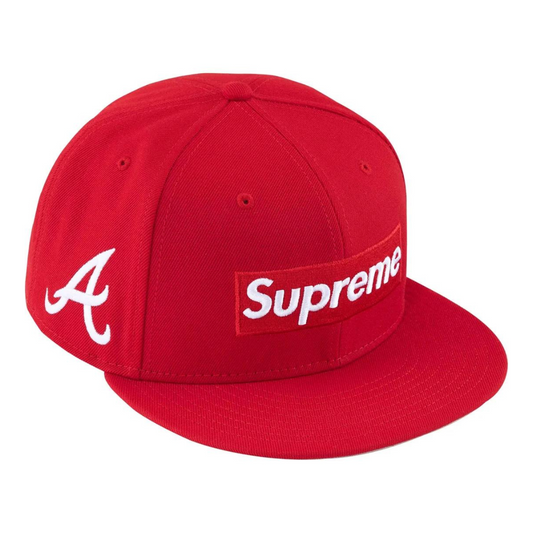 Supreme MLB Teams Atlanta Box Logo New Era 59Fifty Fitted Cap (Red)