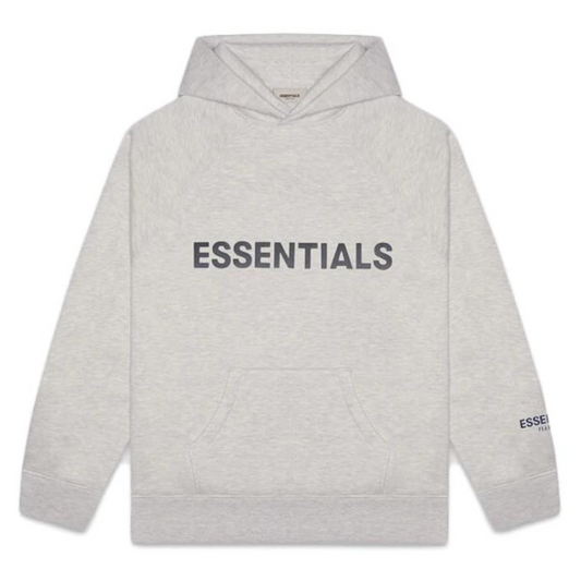 Fear of God Essentials Pullover Hoodie Applique Logo (Heather Oatmeal)