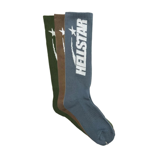 Hellstar Logo Socks (3 Pack) (Earth Tone)