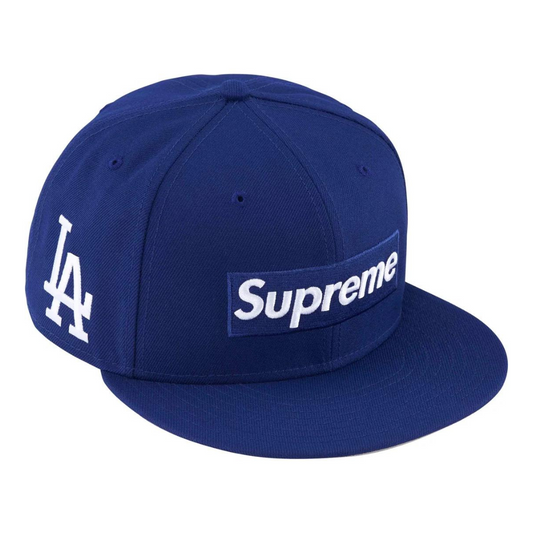 Supreme MLB Teams Los Angeles Box Logo New Era 59Fifty Fitted Cap (Dark Royal)