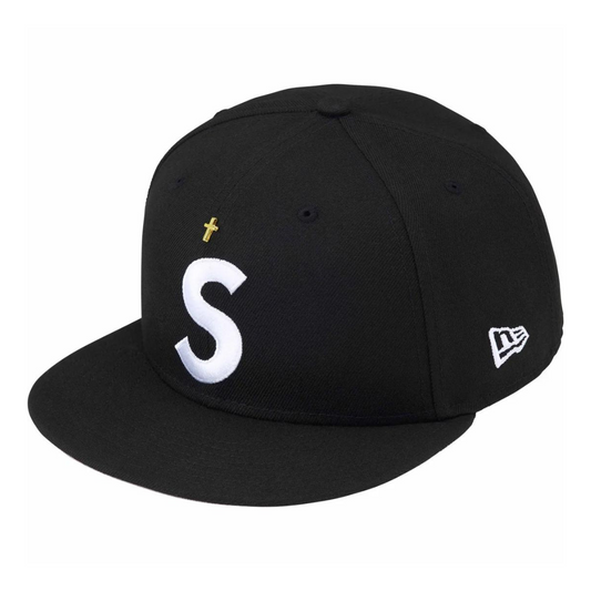 Supreme Gold Cross New Era Fitted Hat (Black)