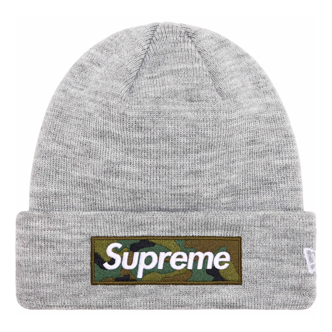 New Era Box Logo Beanie Heather grey