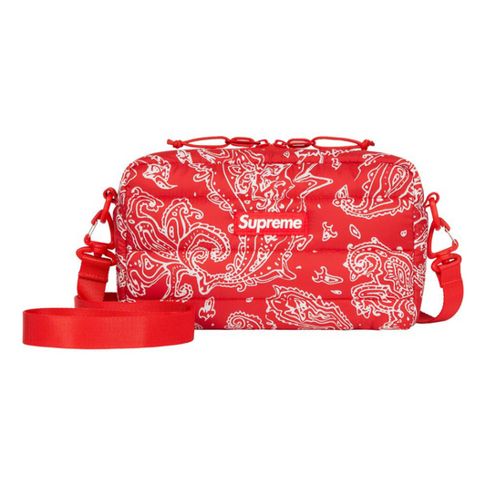 Supreme Puffer Side Bag (Red Paisley)