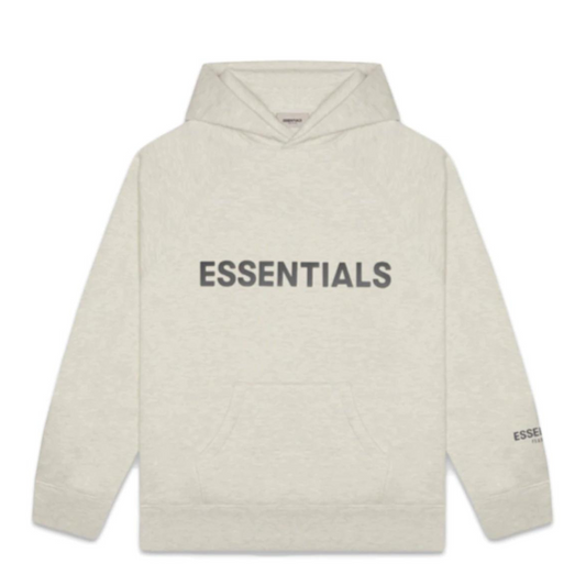 Fear of God Essentials 3D Silicon Applique Pullover Hoodie (Oatmeal)