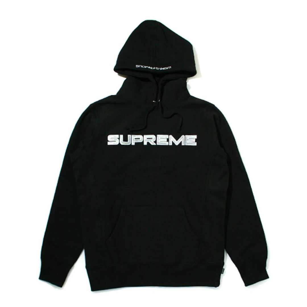 Supreme Sequin Logo Hoodie (Black)