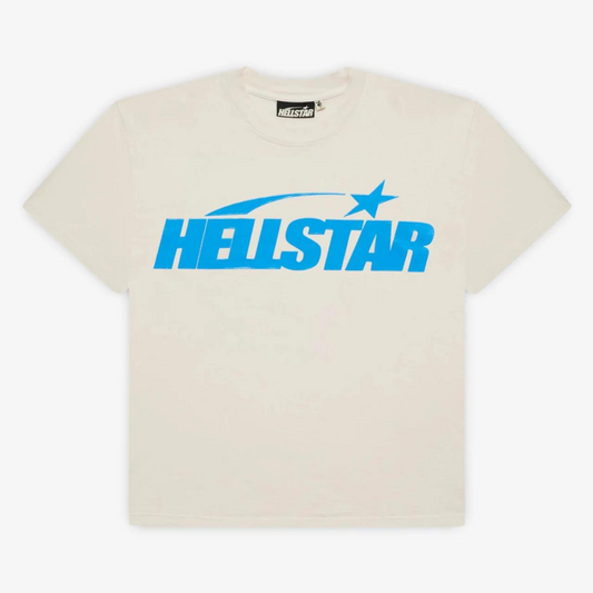 Hellstar Classic T-shirt (Gel Print) (White/Blue)