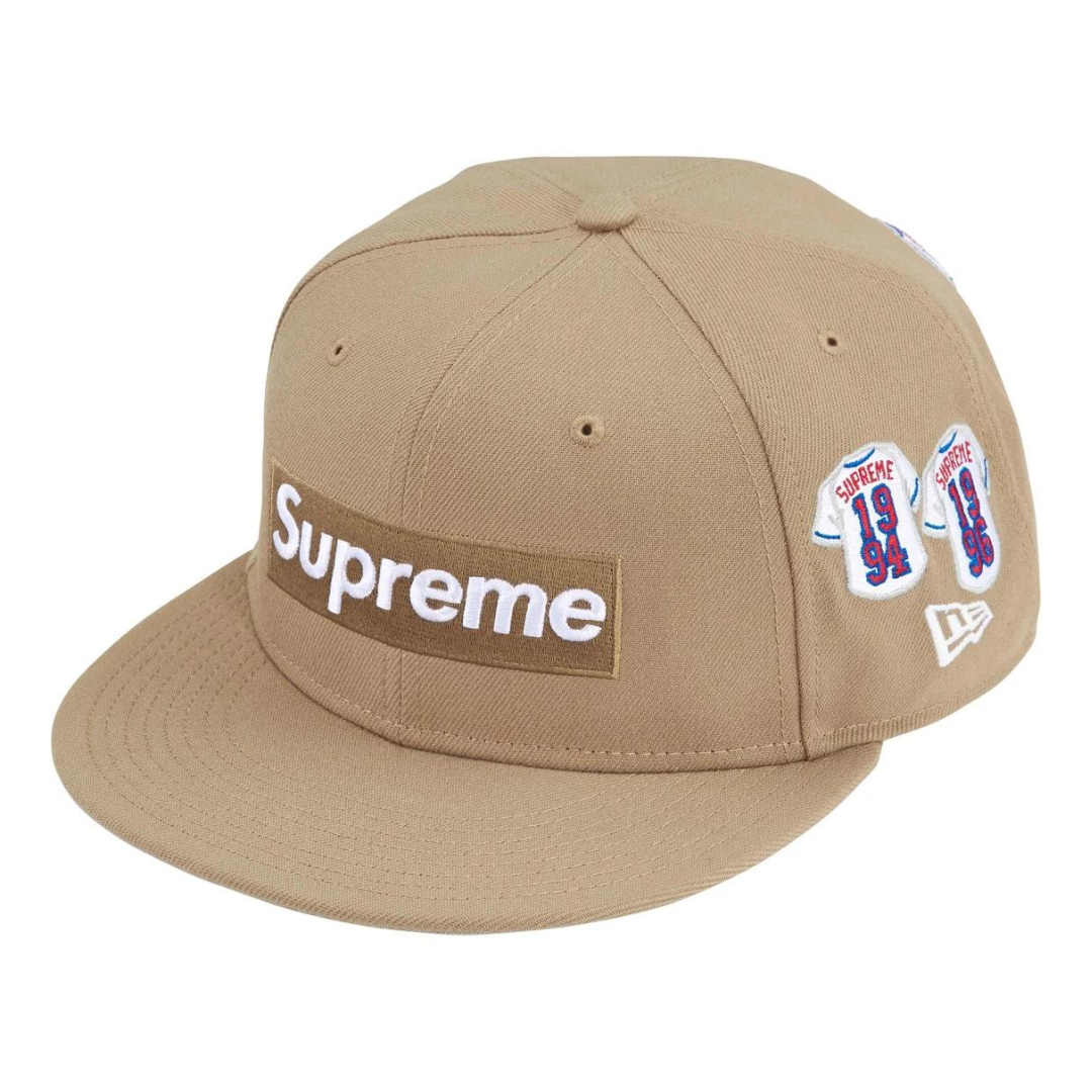 Supreme Jerseys Box Logo New Era Fitted (Khaki)