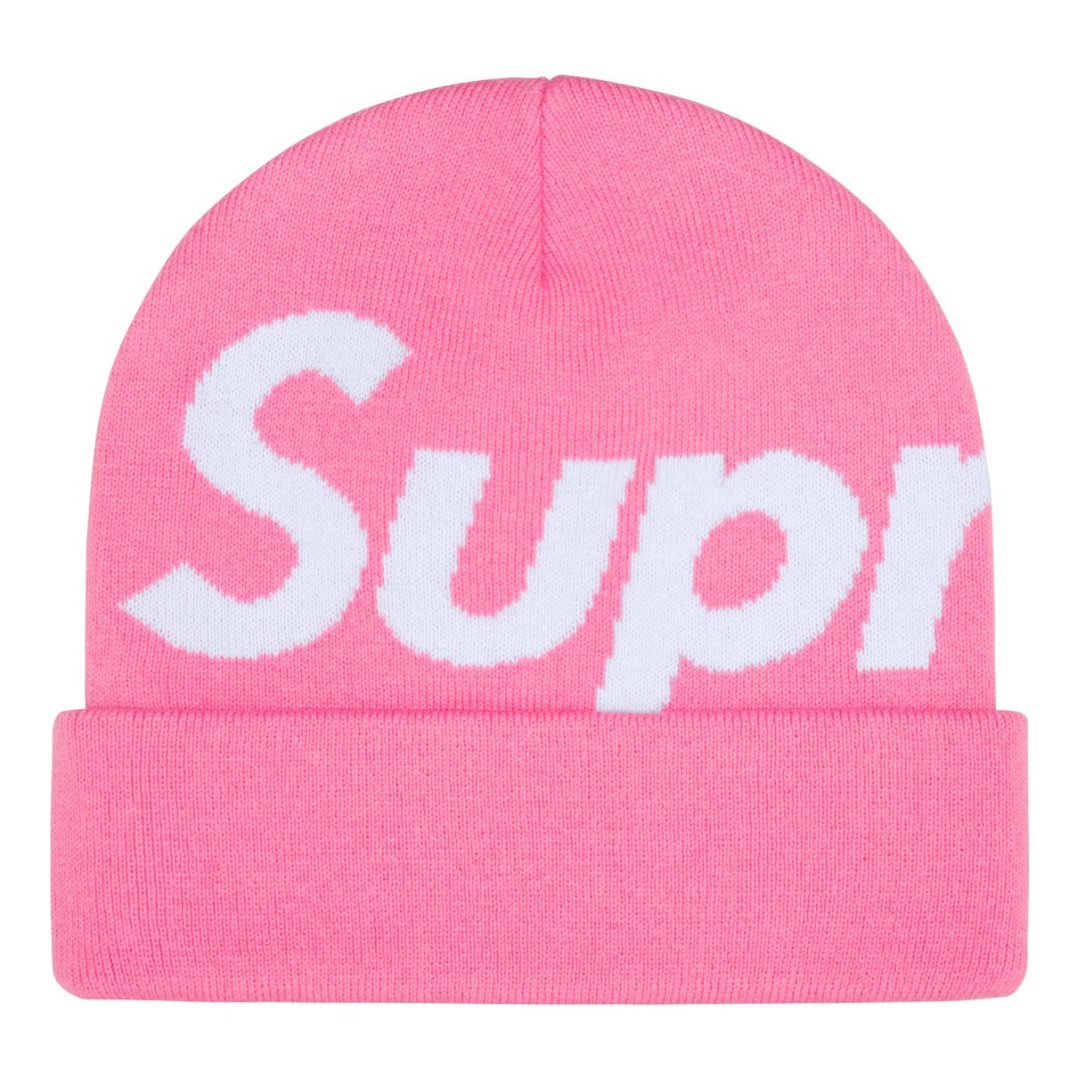 Supreme Big Logo Beanie (FW24)(Pink)