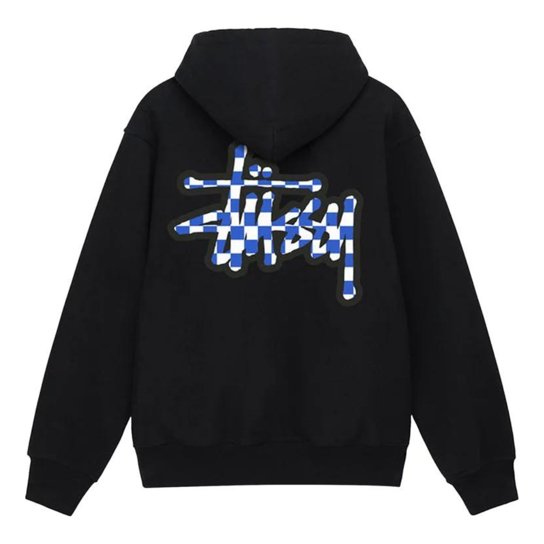 Stussy Checker Stock Hoodie (Black)