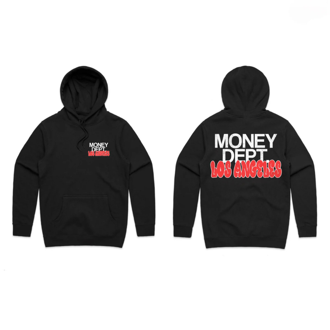 Money Dept Red LA Hoodie (Black)