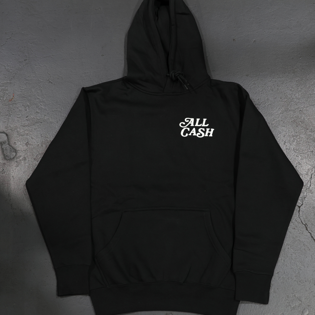 All Cash All My Friends Are Dead Puff Print Hoodie (Black/White)