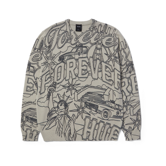 HUF Forever Crewneck Sweater (Putty)