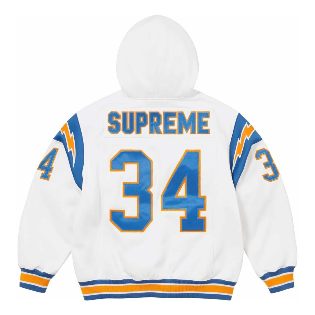 Supreme Football Zip Up Hoodie (White)