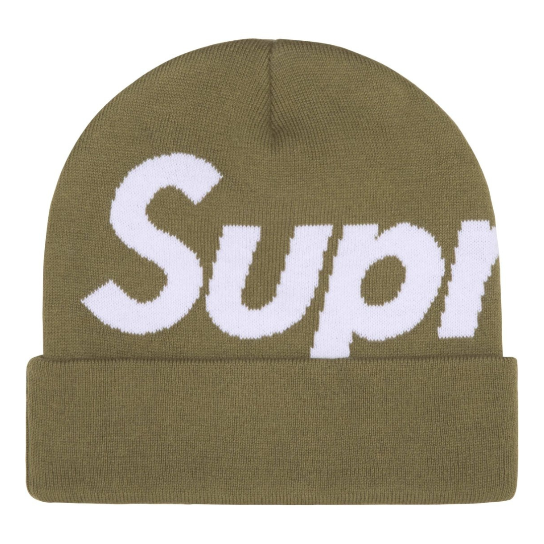 Supreme Big Logo Beanie (FW24)(Olive)