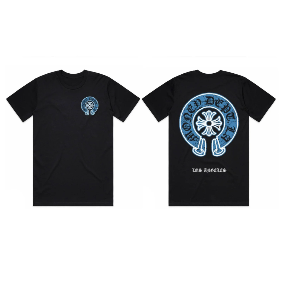 Money Dept Old English  Tee (Black/Carolina Blue)