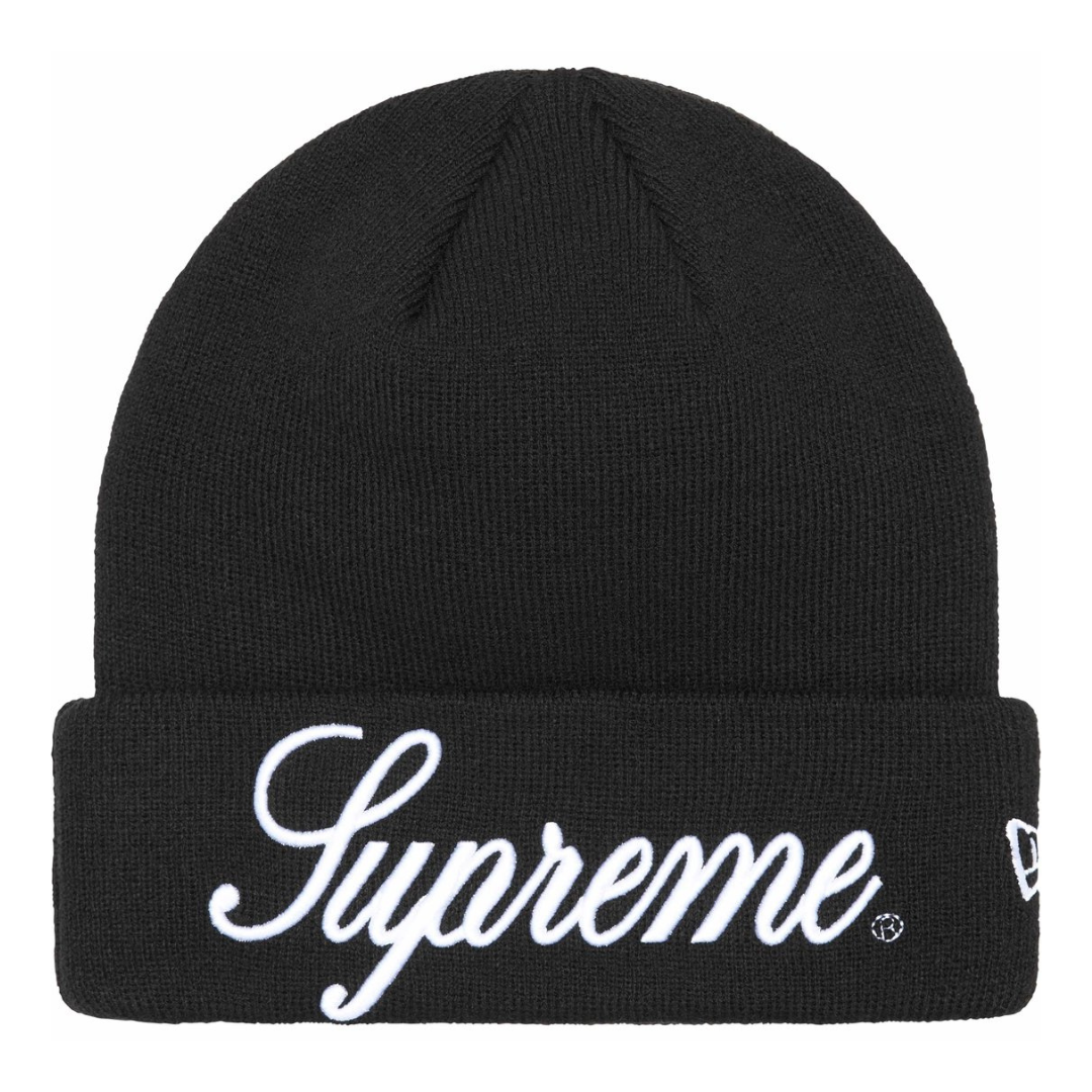 Supreme New Era Script Beanie (Black)