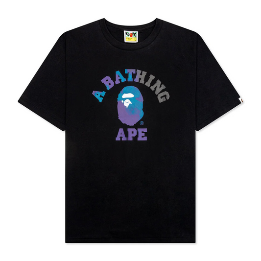 Bape Tie Dye College Tee (Black/Black)