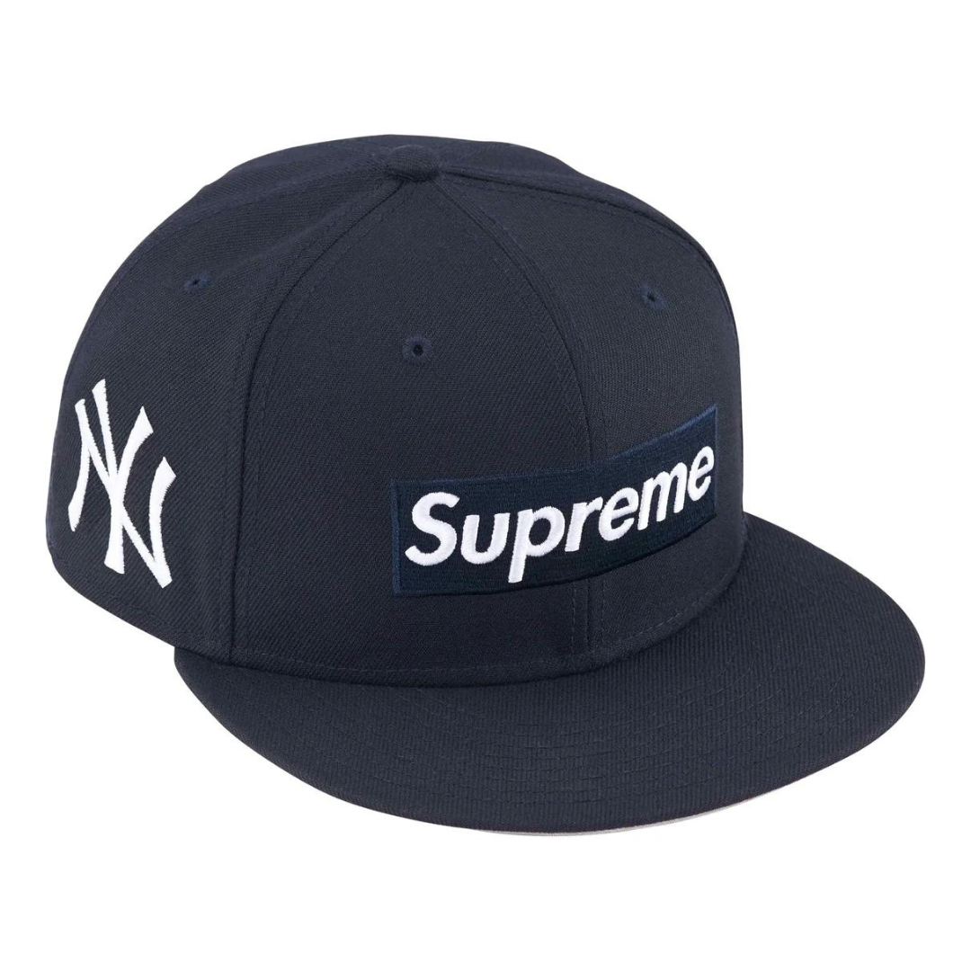 Supreme MLB Teams New York Box Logo New Era 59Fifty Fitted Cap (Navy)