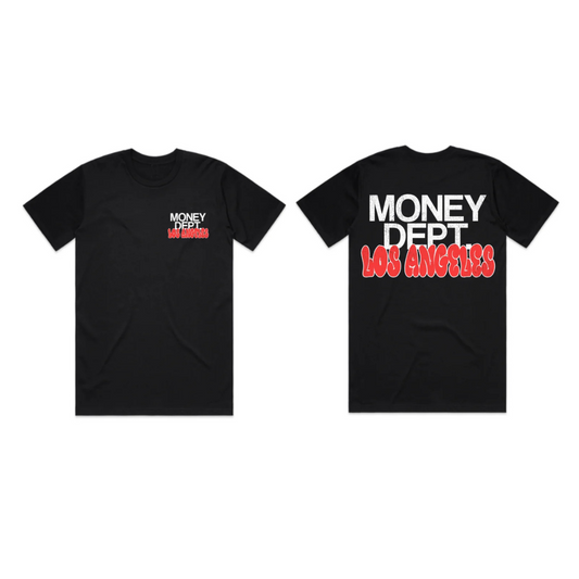 Money Dept Red LA Tee (Black/Red)