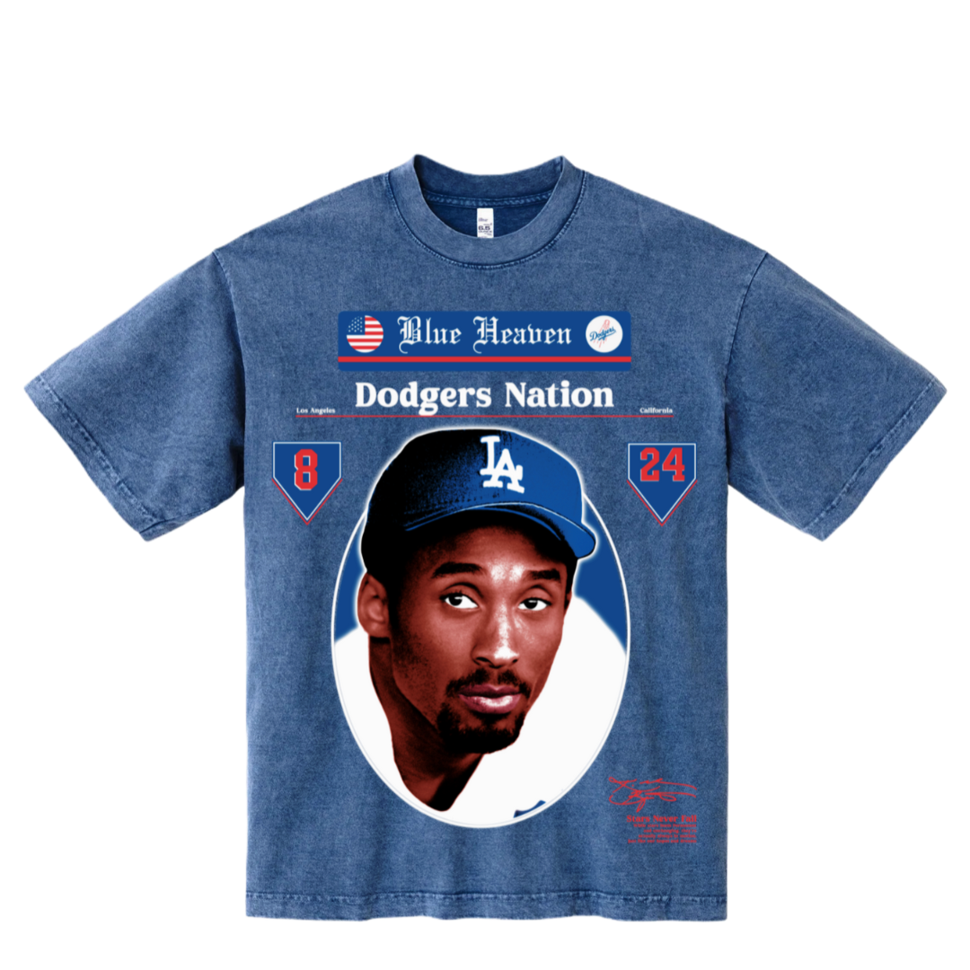 Stars Never Fall Kobe Blue Heaven Dodger Nation Tee (Blue)