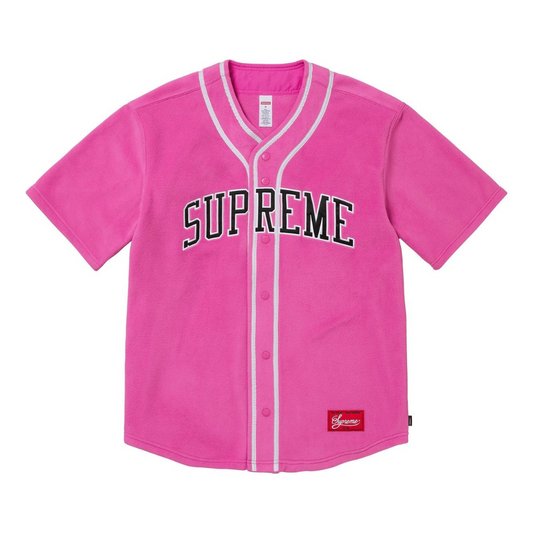 Supreme Polartec Baseball Jersey (Pink)