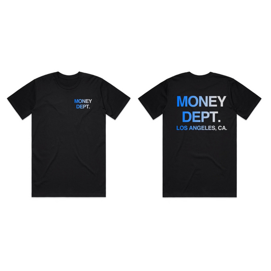 Money Dept Tee (Black/White/Blue)