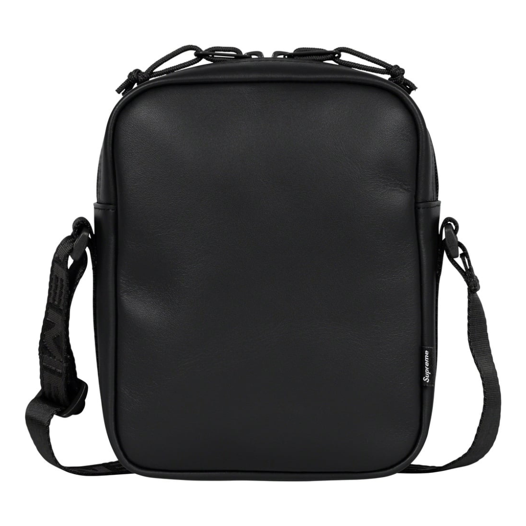 Supreme Leather Shoulder Bag (Black)