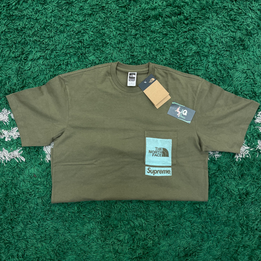 Supreme The North Face Printed Pocket Tee (Olive)