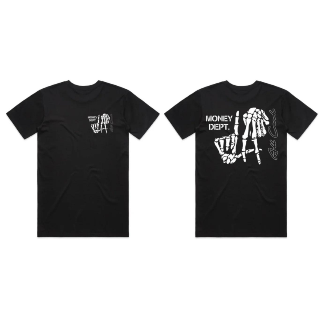 Money Dept. x All Cash LA Skeleton Tee (Black)