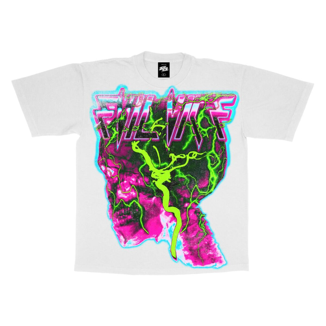 Evil Vice Mental Leak Tee (Glow in the dark)(White)