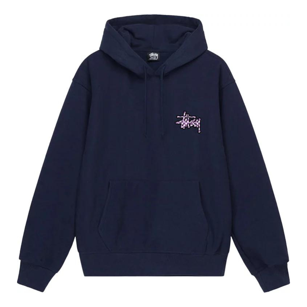 Stussy Checker Stock Hoodie (Navy)