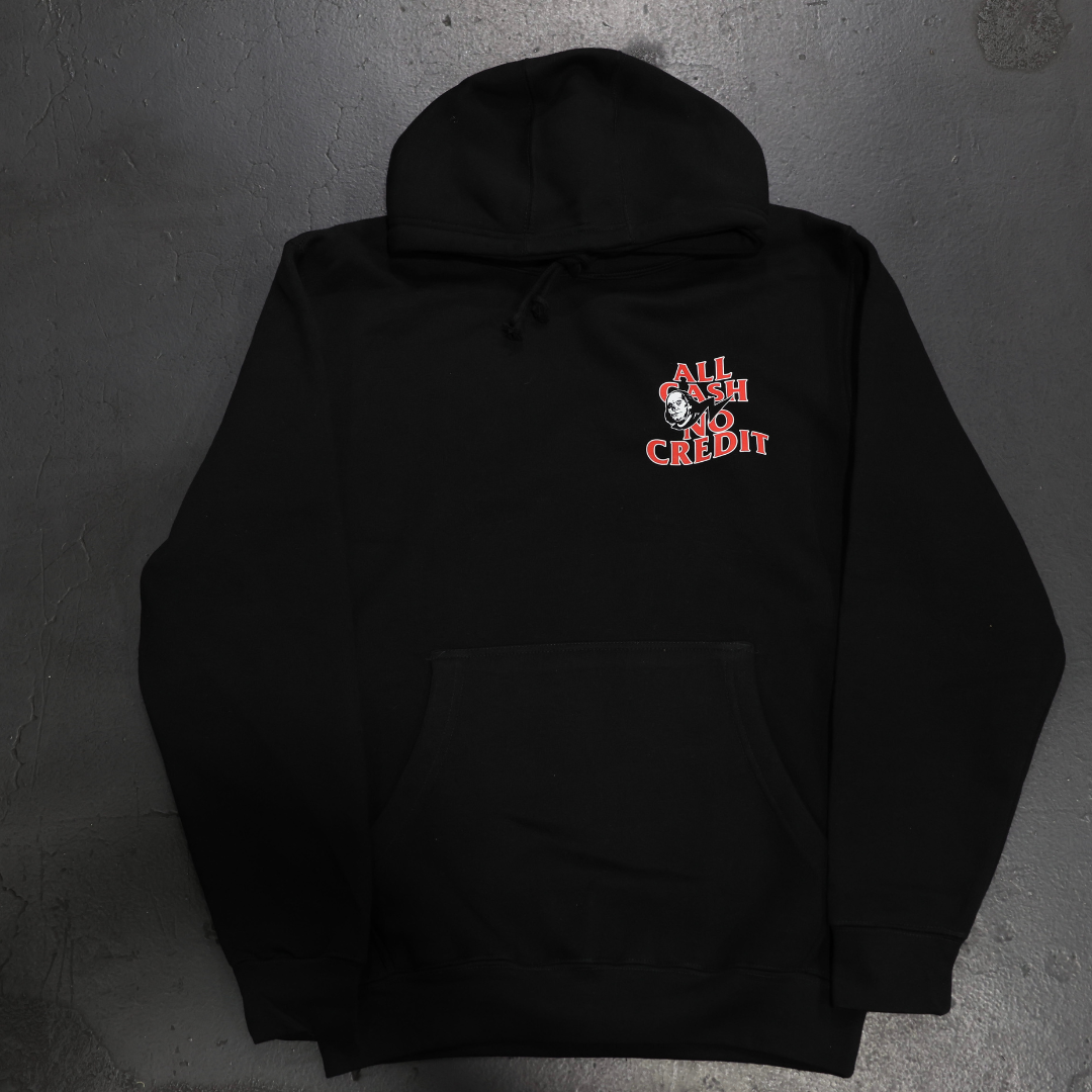 All Cash No Credit Hoodie (Black/Red)