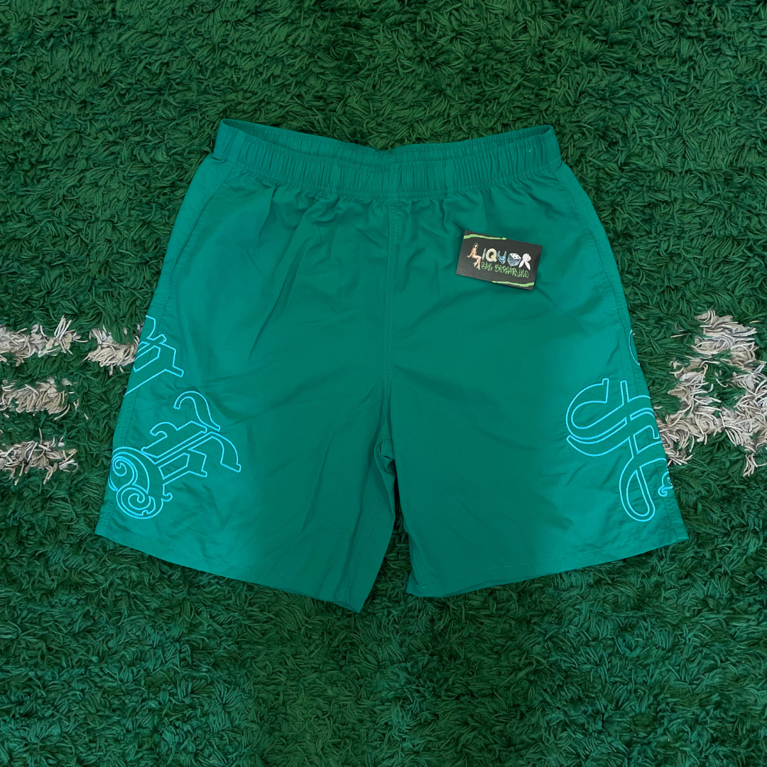 Supreme Old English Nylon Shorts (Green)