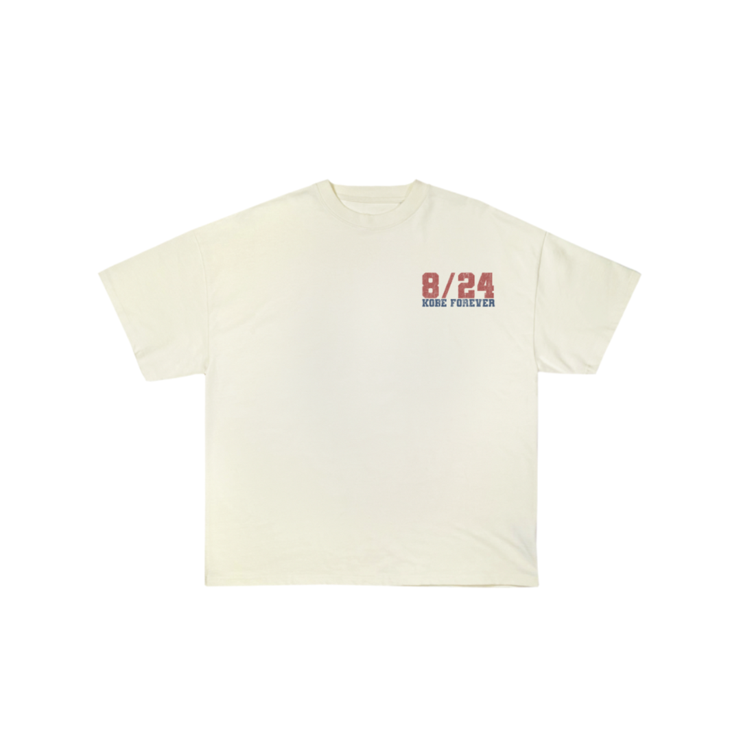 Stars Never Fall Kobe Dodgers Font Tee (Off White)