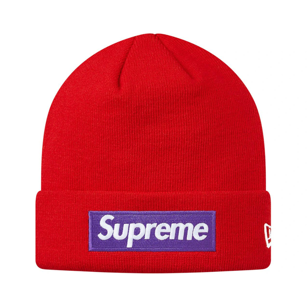 Supreme New Era Box Logo Beanie (FW17) (Red)