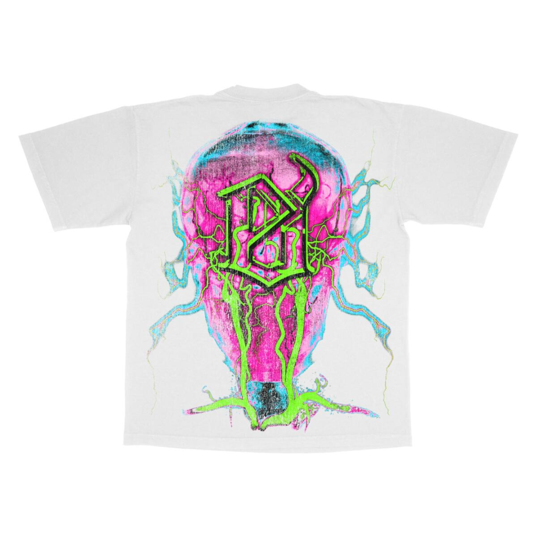 Evil Vice Mental Leak Tee (Glow in the dark)(White)