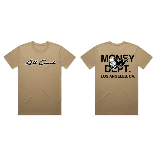 Money Dept. x All Cash Logo Tee (Tan)