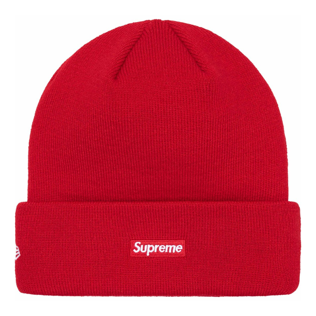 Supreme New Era Script Beanie (Red)