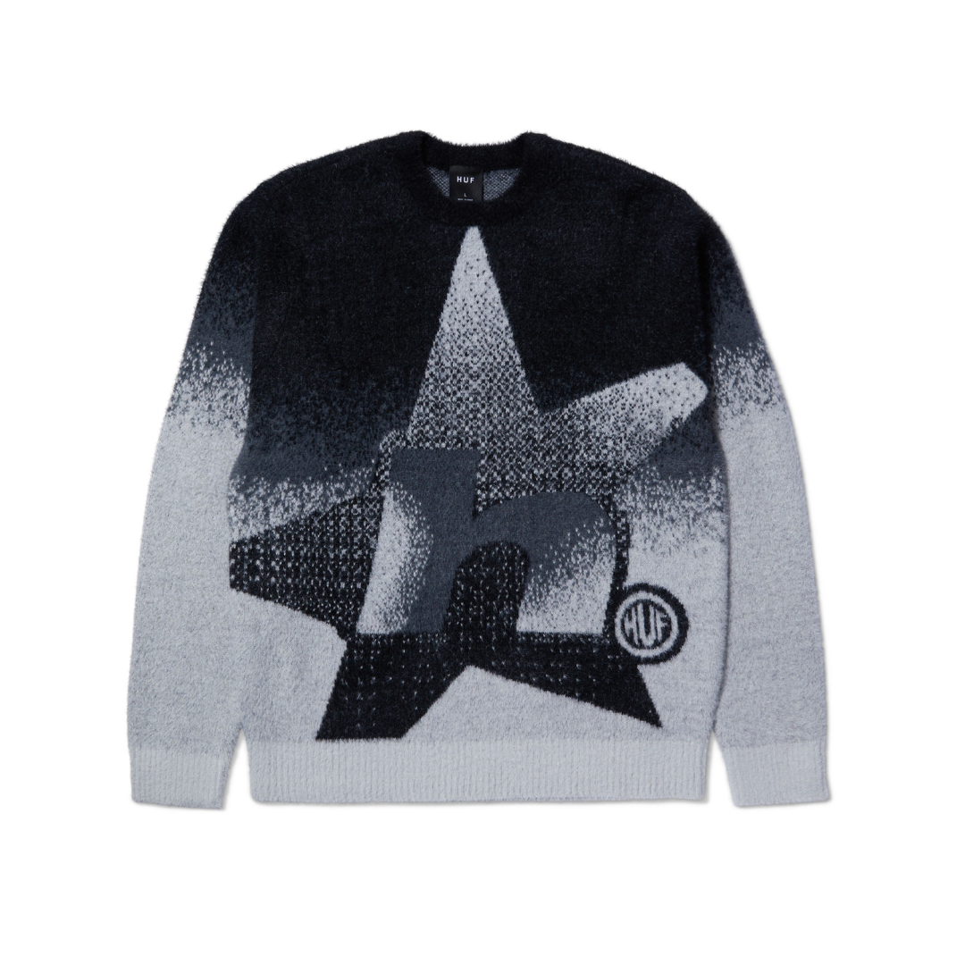 HUF Horizon Mohair Crewneck Sweater (Charcoal)