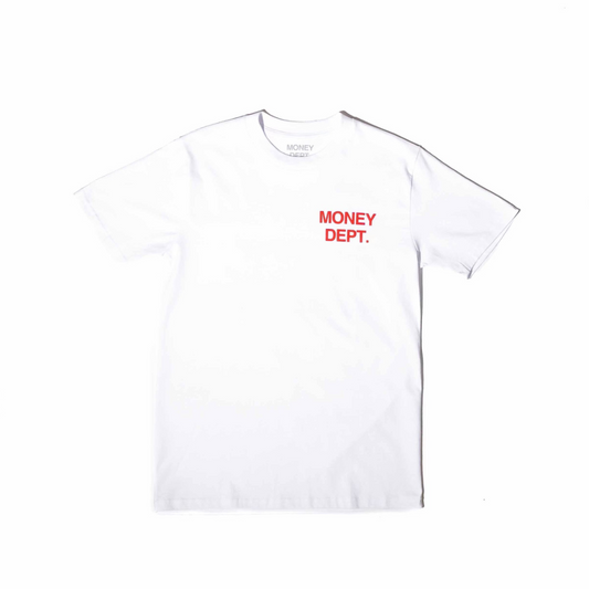 Money Dept Puff Print Tee (White/Red)