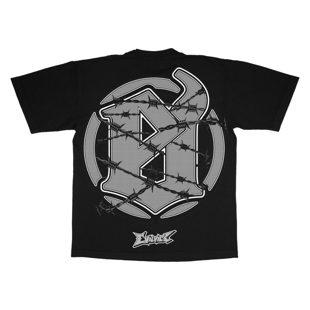 Evil Vice Barbed Skull Tee (Black)