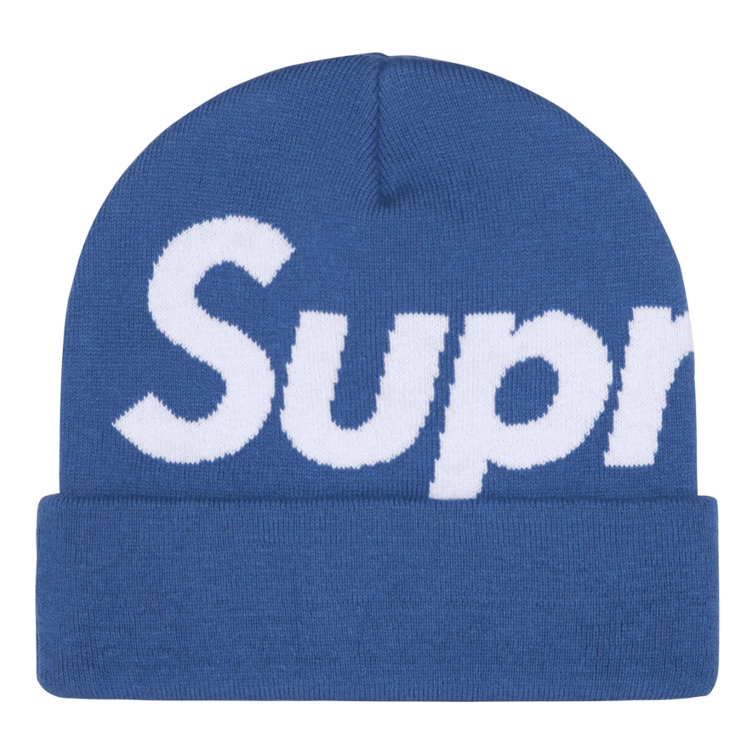 Supreme Big Logo Beanie (FW24)(Blue)