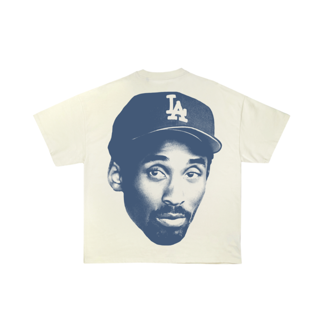 Stars Never Fall Kobe Dodgers Font Tee (Off White)