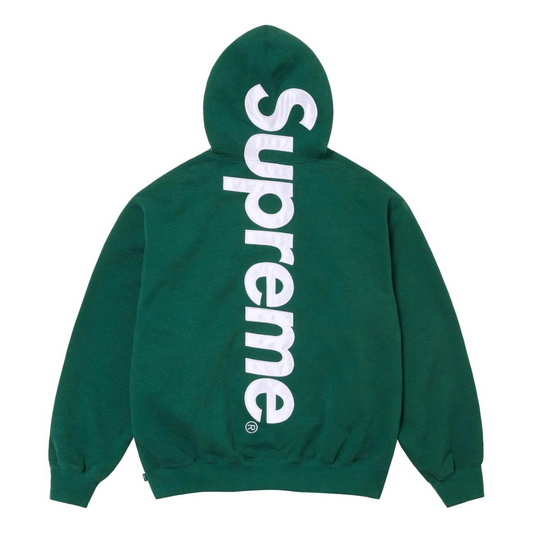 Supreme Satin Applique Hooded Sweatshirt (FW24)(Dark Green)