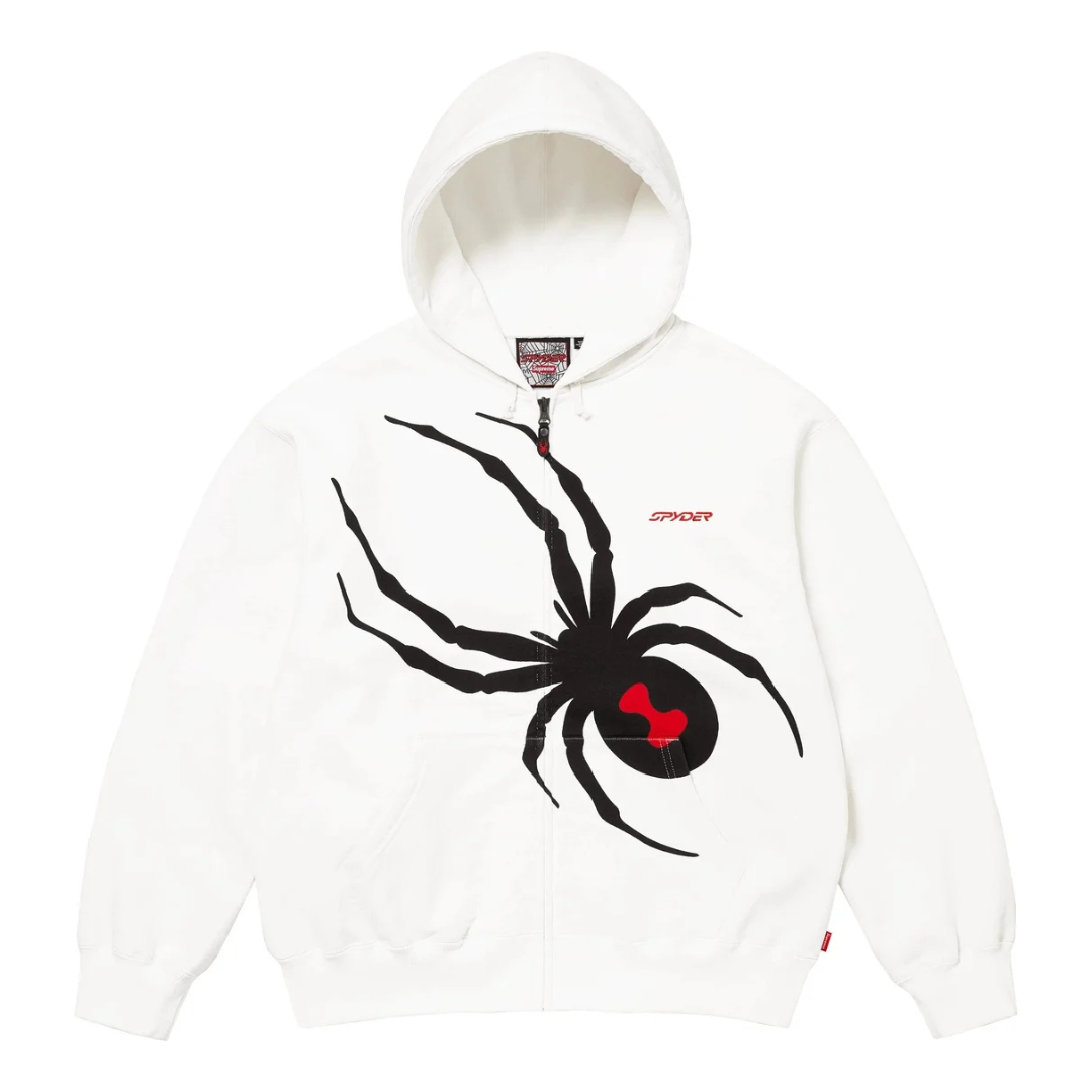 Supreme Spyder Zip Up Hoodie (White)