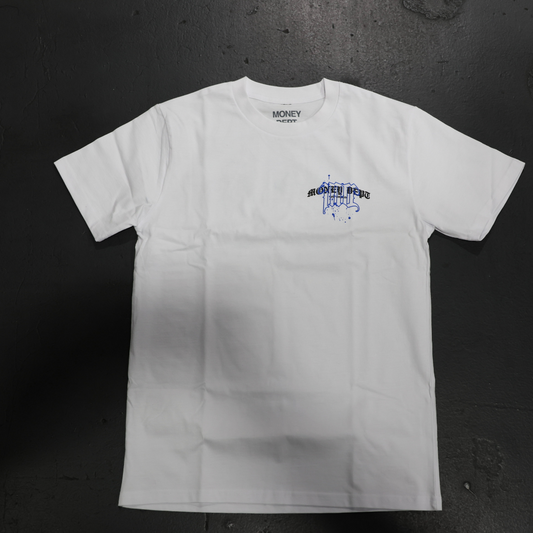 Money Dept Monogram Tee (White/Royal Blue)