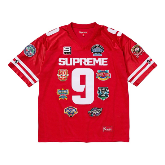 Supreme Championships Embroidered Football Jersey (Red)