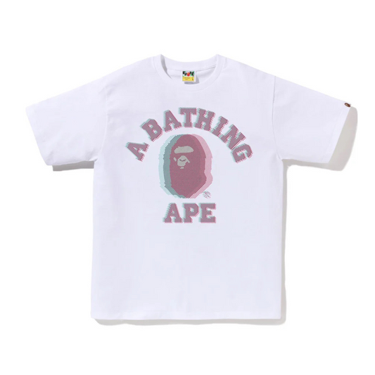 Bape Glitch Art College Tee (White)